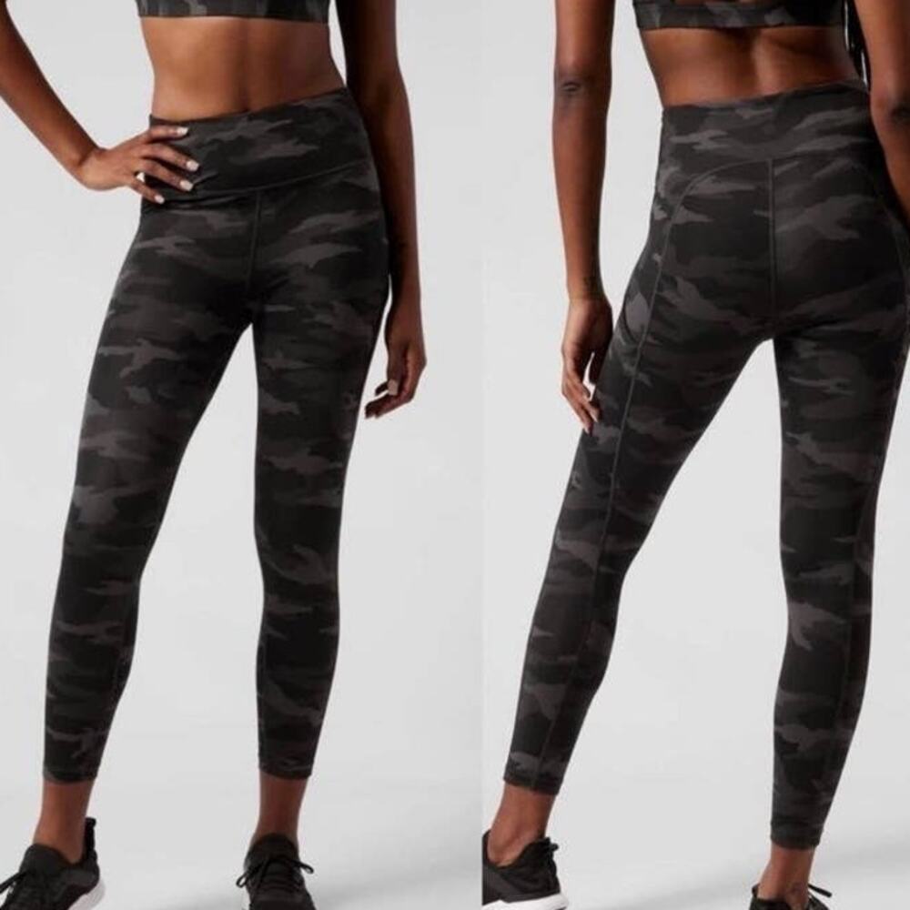 Athleta Ultimate Camo 7/8 Tight High Rise Adjustable Waist Olive Green 3X NWTs
